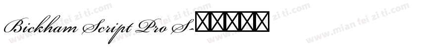 Bickham Script Pro S字体转换